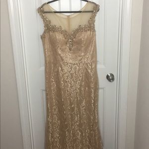 Gold prom dress